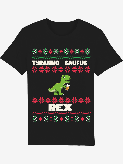 "Tyranno Saufus Rex Christmas" T-Shirt