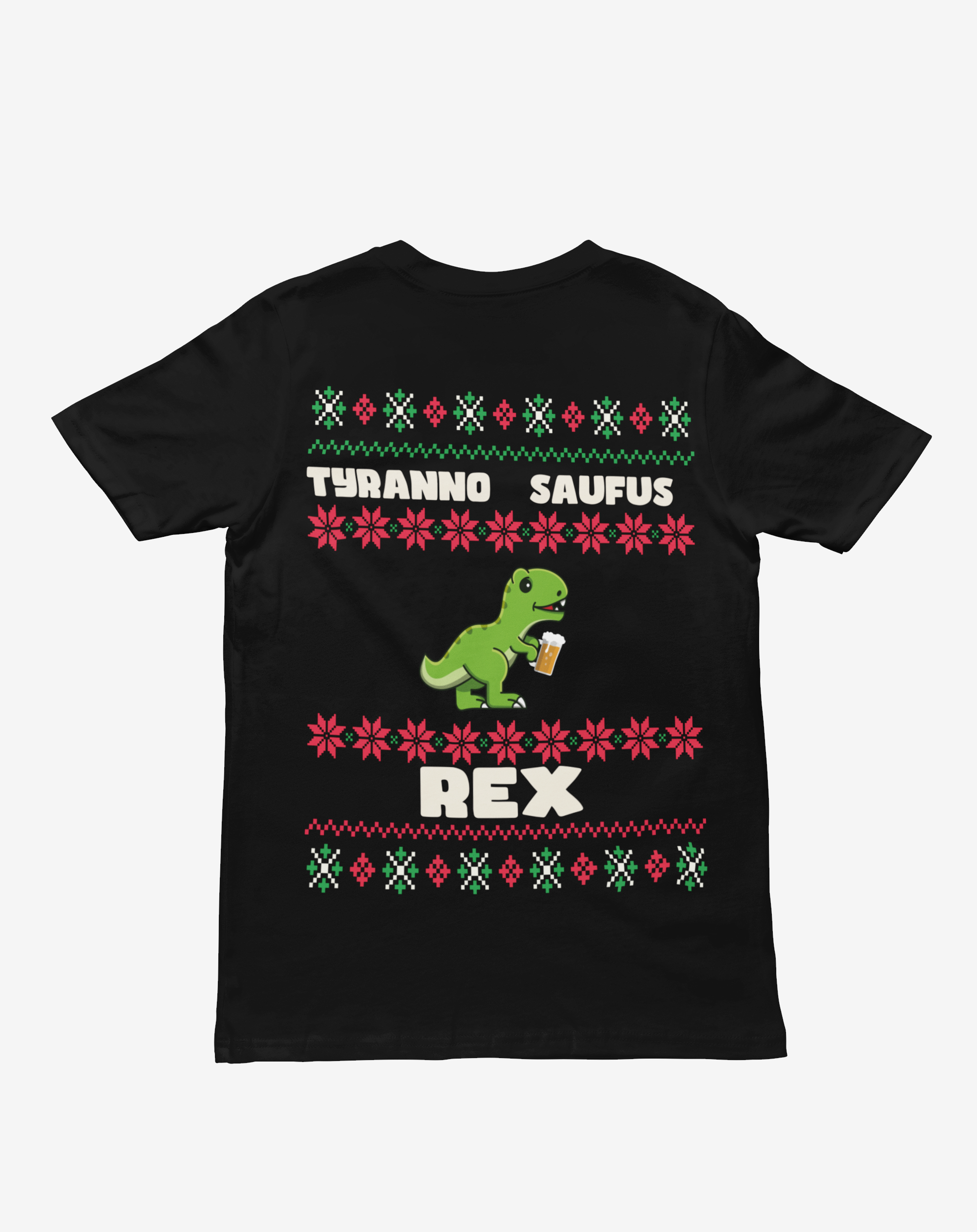 "Tyranno Saufus Rex Christmas" T-Shirt