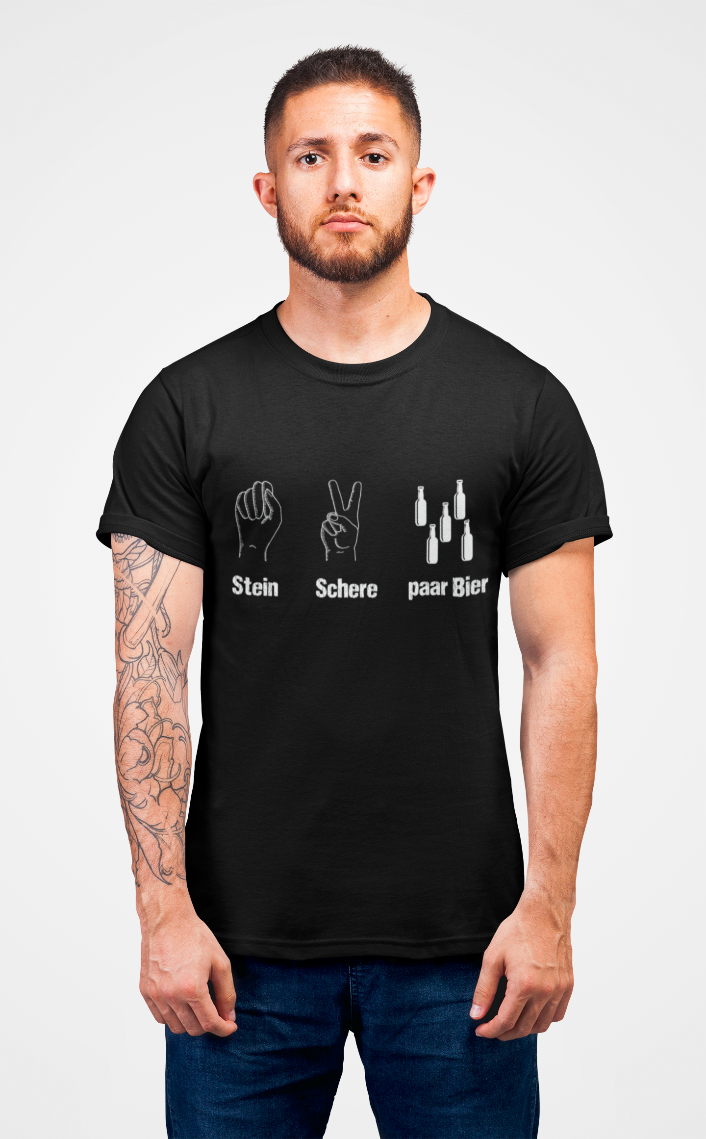 "Stein Schere paar Bier" T-Shirt